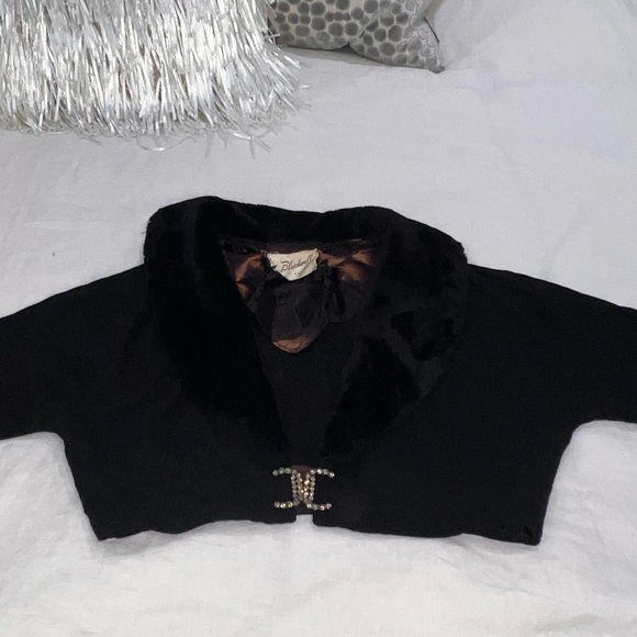 Vintage 1960”s Mr. Blackwell Black Faux Fur Jacket Size Small - Picture 2 of 13